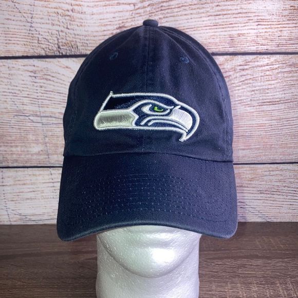 Seattle Seahawks Fanatics Branded Fundamental Adjustable Hat Navy Blue - Picture 1 of 11